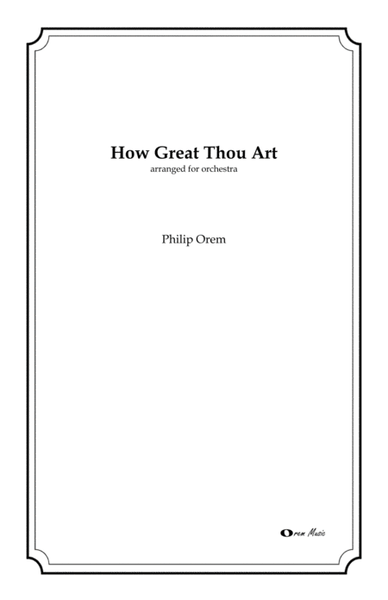 How Great Thou Art - score and parts image number null