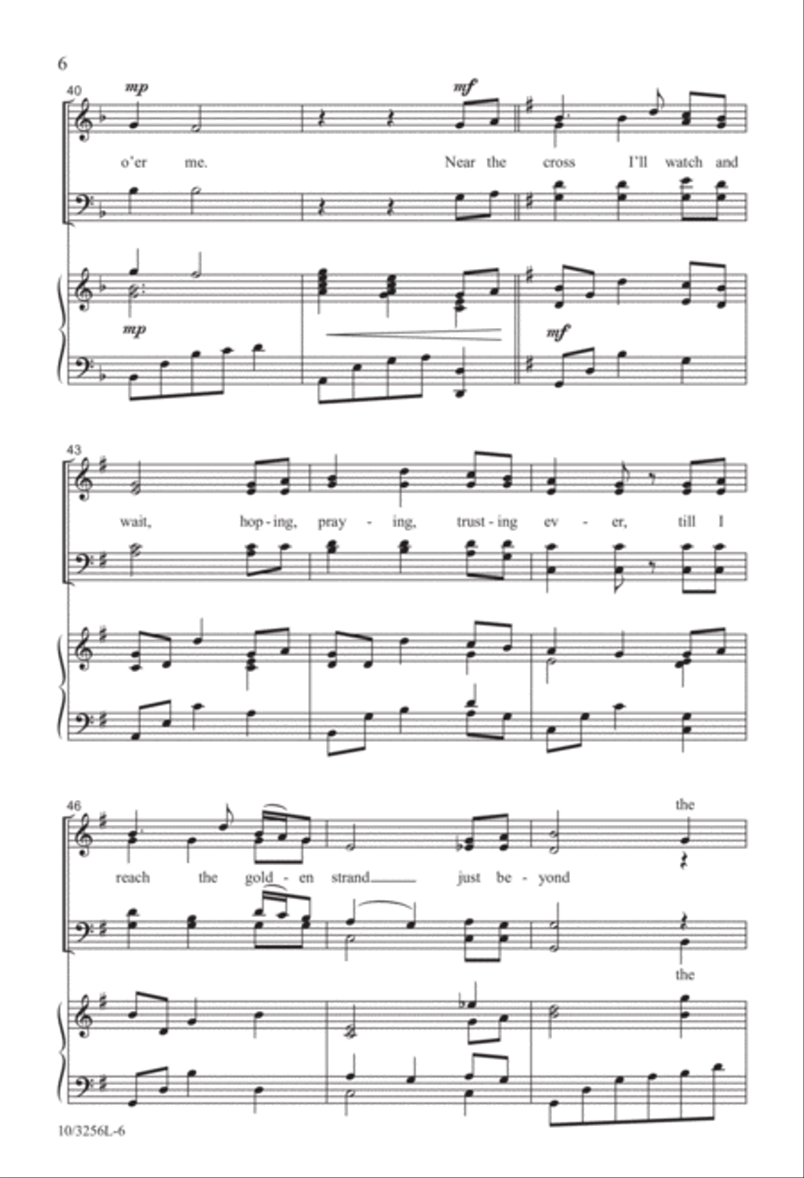 Near the Cross 4-Part scores gallery preview page 6