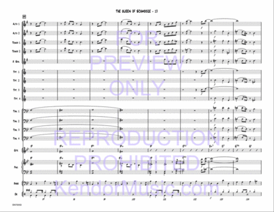 Queen Of Schmooze, The (Full Score) Jazz Ensemble scores gallery preview page 14
