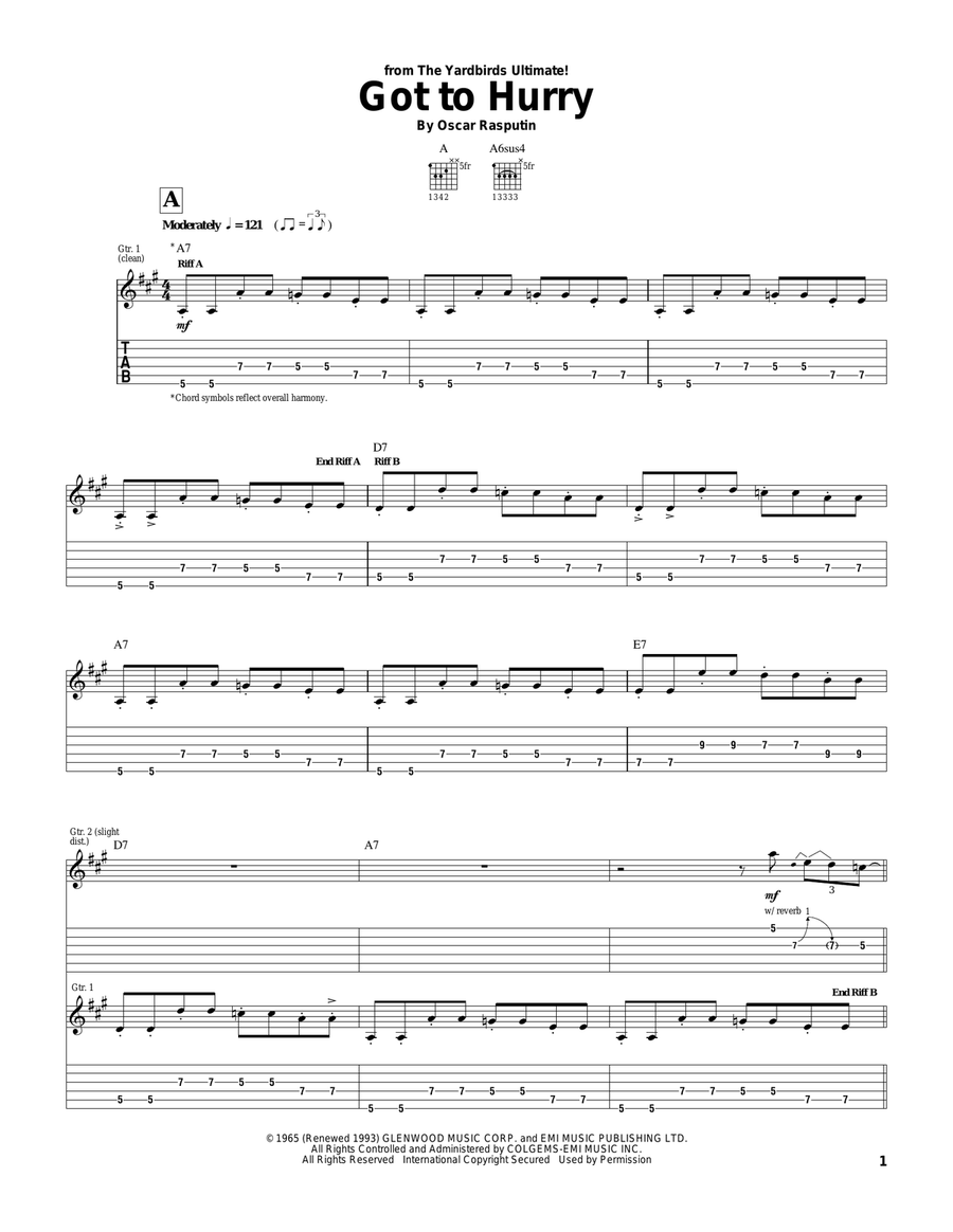 Got To Hurry Acoustic Guitar scores gallery preview page 1