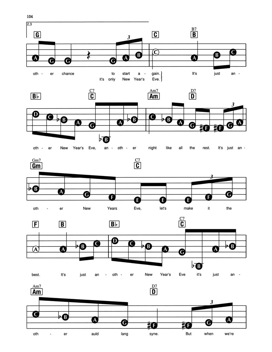 It's Just Another New Year's Eve Electronic Keyboard scores gallery preview page 2
