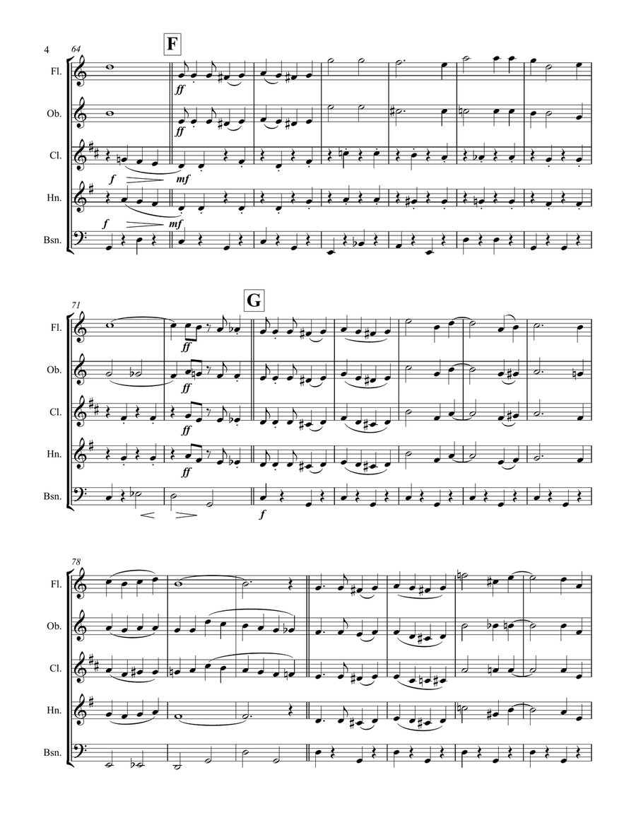 Mele Kalikimaka Woodwind Quintet scores gallery preview page 5