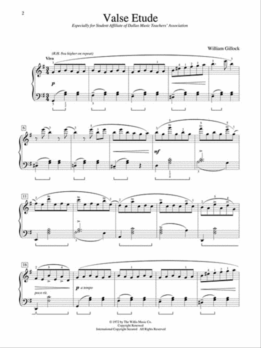Valse Etude Valse Etude Piano Method scores gallery preview page 2