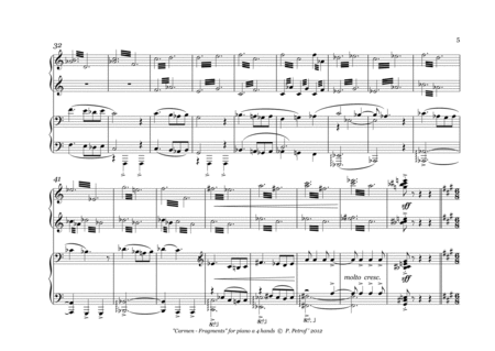 "Carmen Fragments" on themes from Bizet's opera - for piano 4 hands image number null