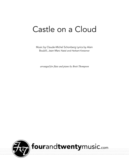 Castle On A Cloud, arranged for flute and piano image number null