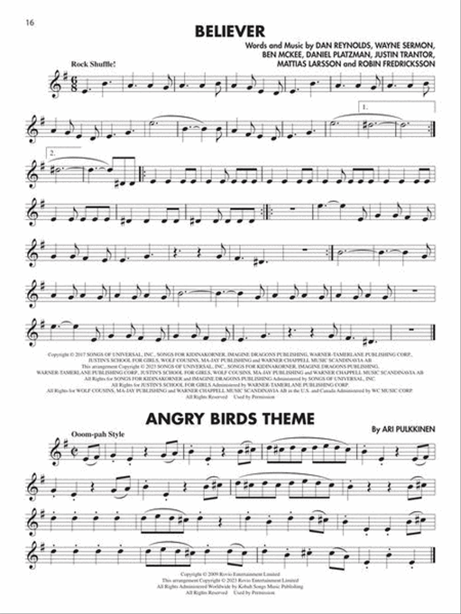 Essential Elements Pop Songs for Trumpet Concert Band Methods scores gallery preview page 6