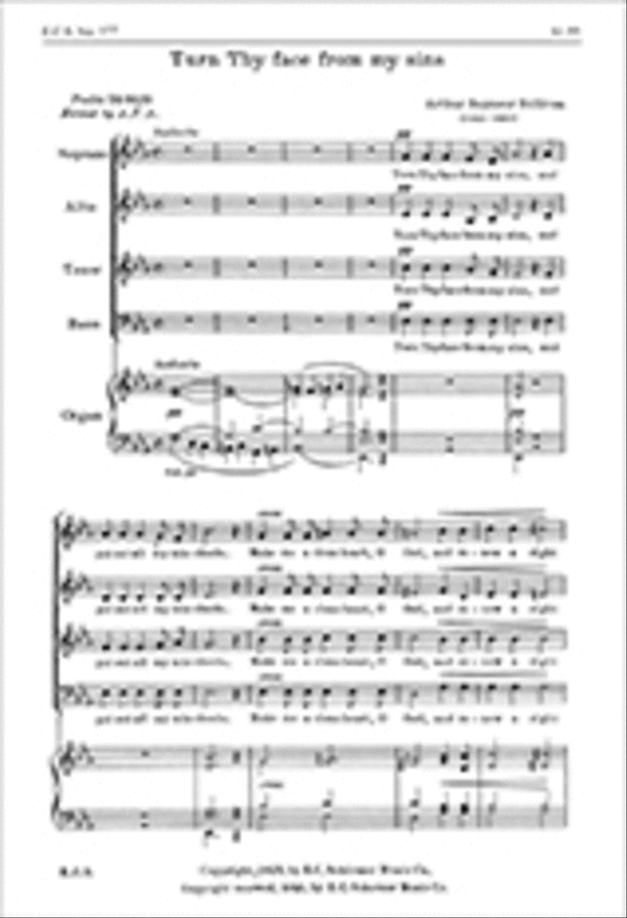 Turn Thy Face from my Sins 4-Part scores gallery preview page 1