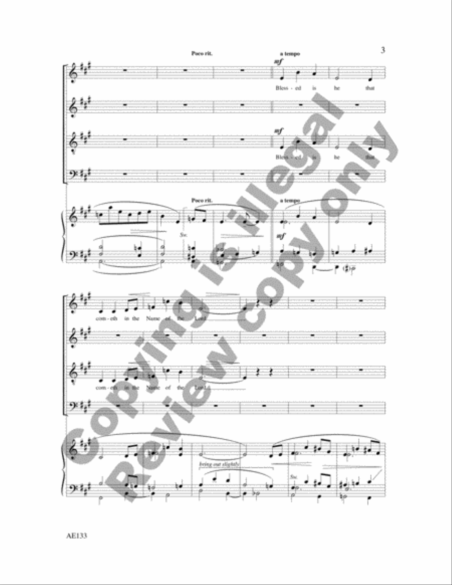 Hosanna to the Son of David 4-Part scores gallery preview page 4