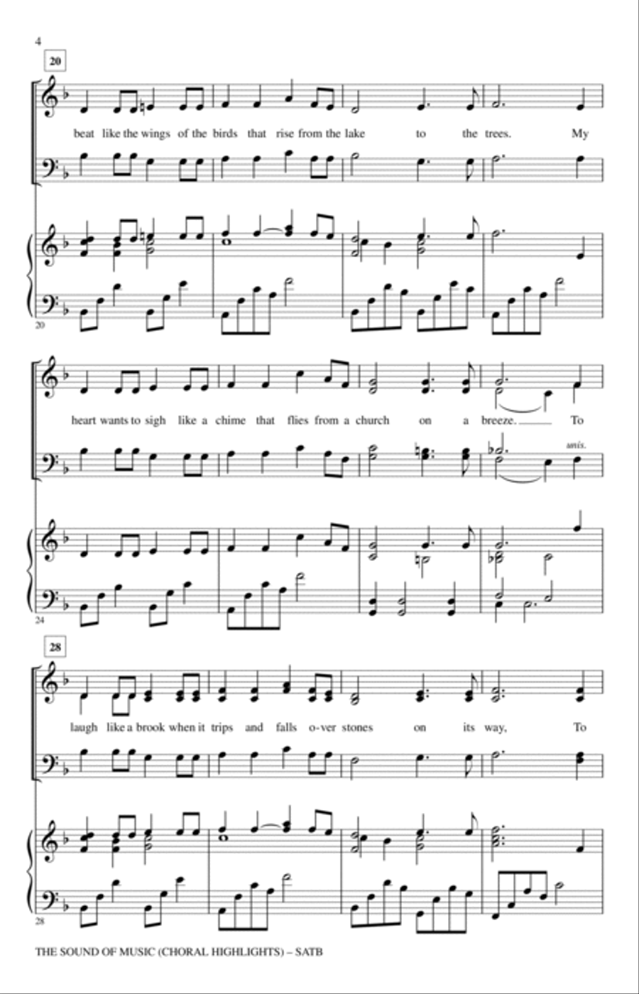 The Sound Of Music (Choral Highlights) (arr. John Leavitt) 4-Part scores gallery preview page 3