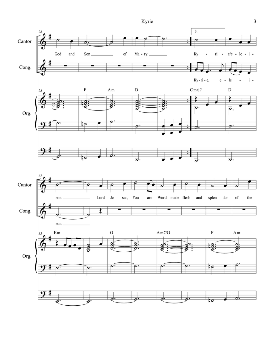 Mass of Our Lady Of Mercy (Full Score) 4-Part scores gallery preview page 4