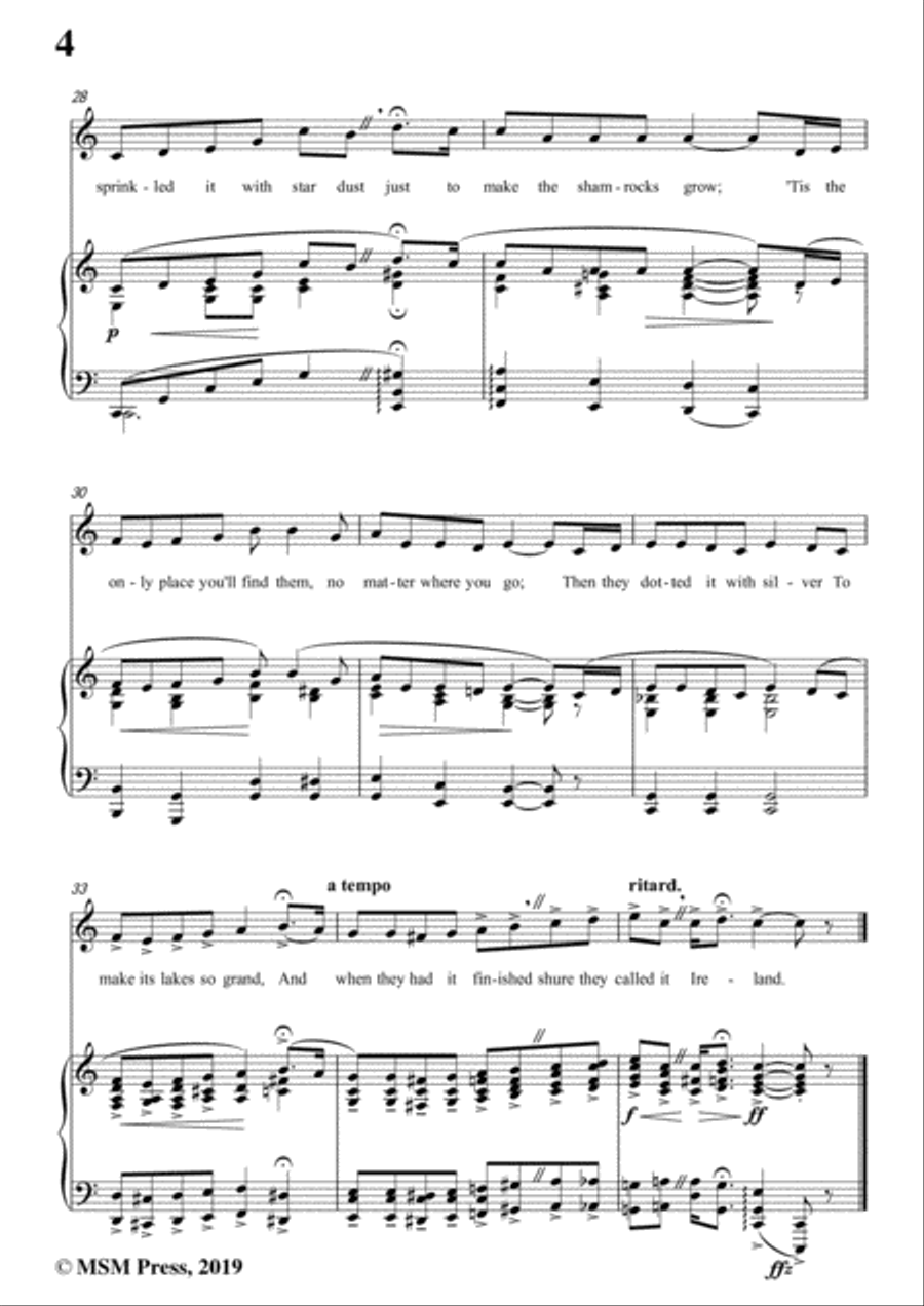 Ernest R. Ball-Little Bit of Heaven,in e minor,for Voice and Piano Voice Solo scores gallery preview page 6