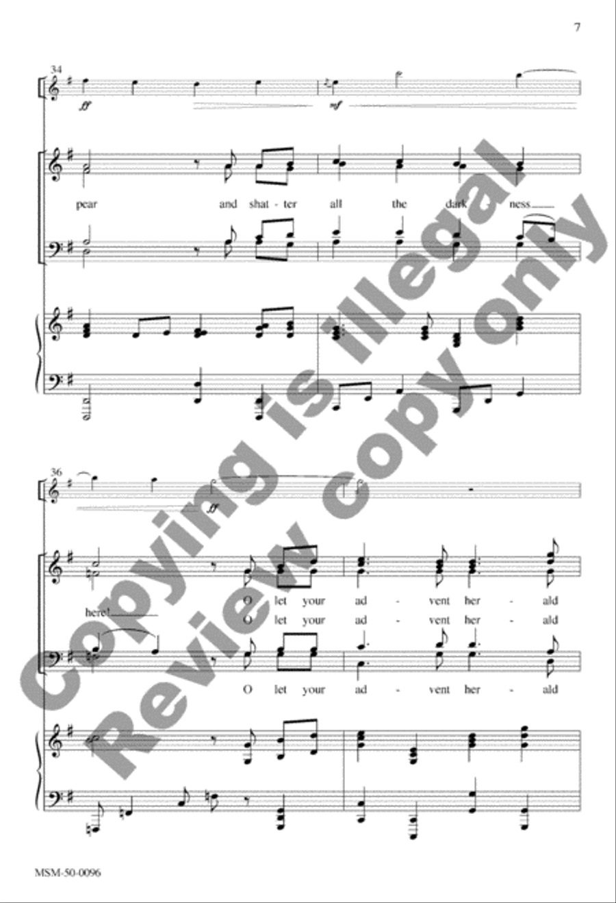 Long-Expected Dawn 4-Part scores gallery preview page 7