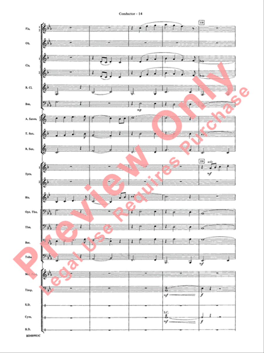 Crestar Overture Crestar Overture Concert Band scores gallery preview page 17