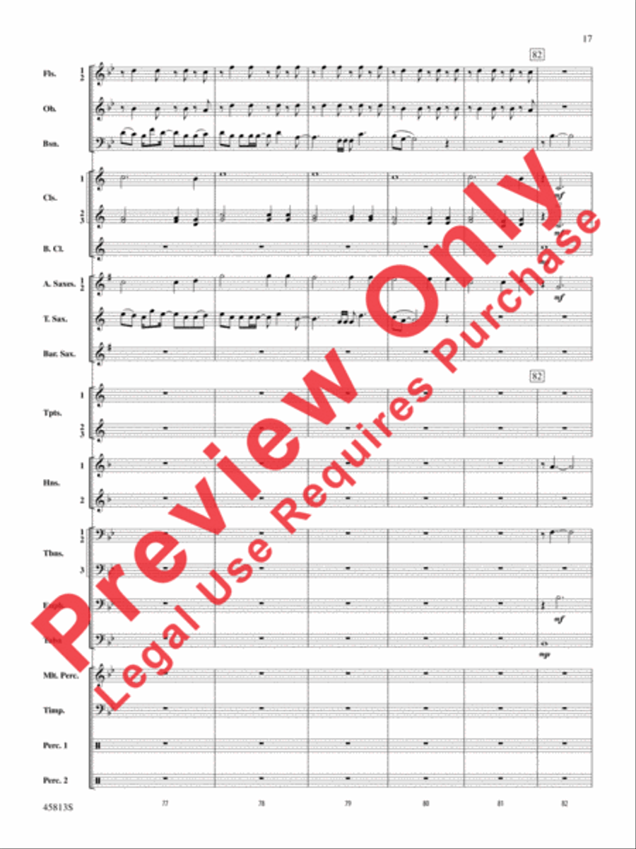 Hamilton, Suite from the Broadway Musical Concert Band scores gallery preview page 18