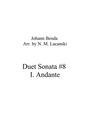 Book cover for Duet Sonata #8 Movement 1 Andante