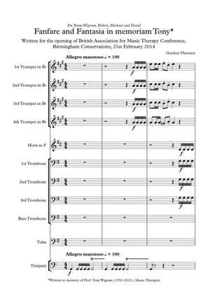 Fanfare for Tony (Score and parts)