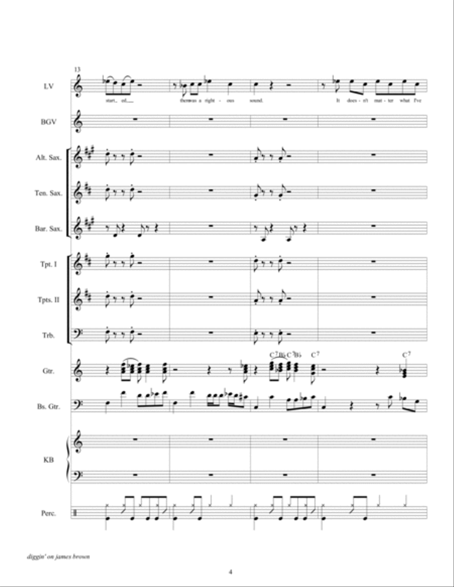 Diggin' On James Brown Tenor Saxophone scores gallery preview page 6