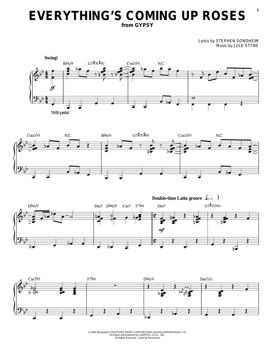 Everything's Coming Up Roses Piano, Vocal scores gallery preview page 1