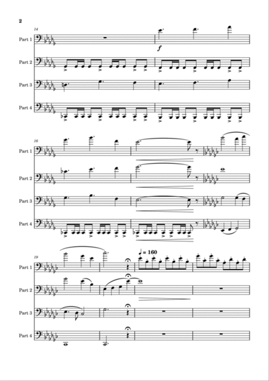 Avatar: The Last Airbender - Main Title Theme Brass Ensemble scores gallery preview page 2