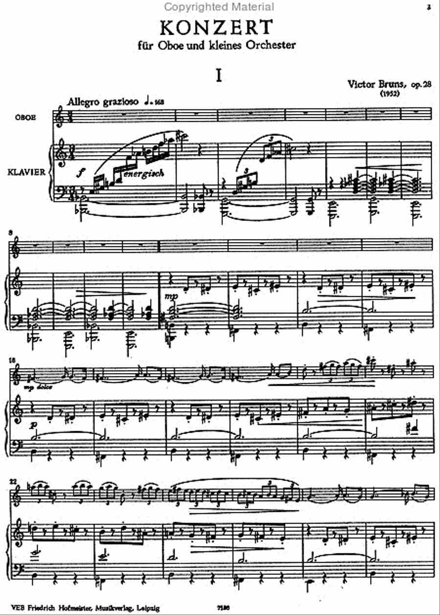 Konzert für Oboe und kleines Orchester op. 28/ KlA Orchestra scores gallery preview page 2