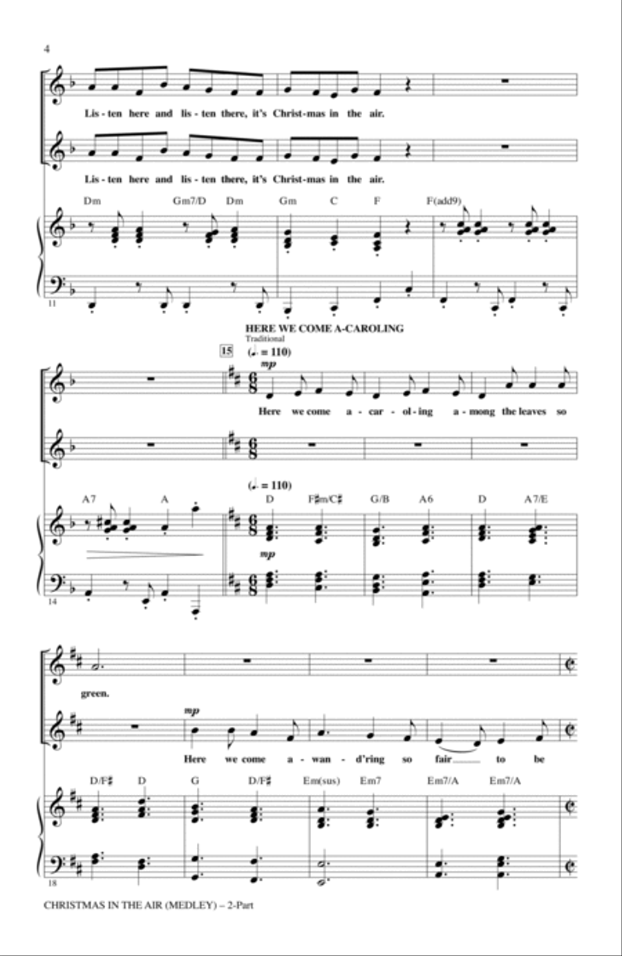 Christmas In The Air (Medley) 2-Part scores gallery preview page 2