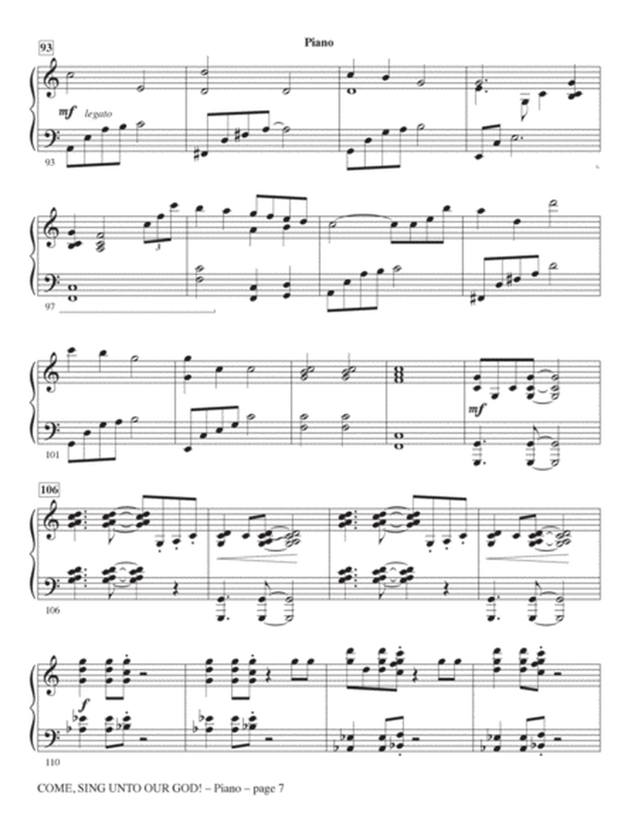 Come, Sing Unto Our God! - Piano