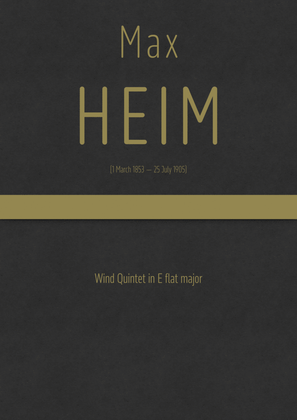 Heim - Wind Quintet in E flat major