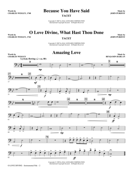 O Love Divine - Trombone 1