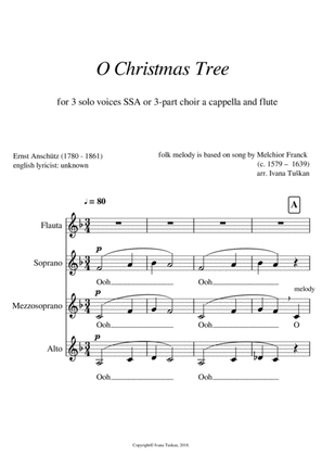 Book cover for O Christmas Tree for SSA and flute