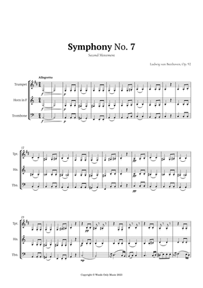 Book cover for Symphony No. 7 by Beethoven for Brass Trio