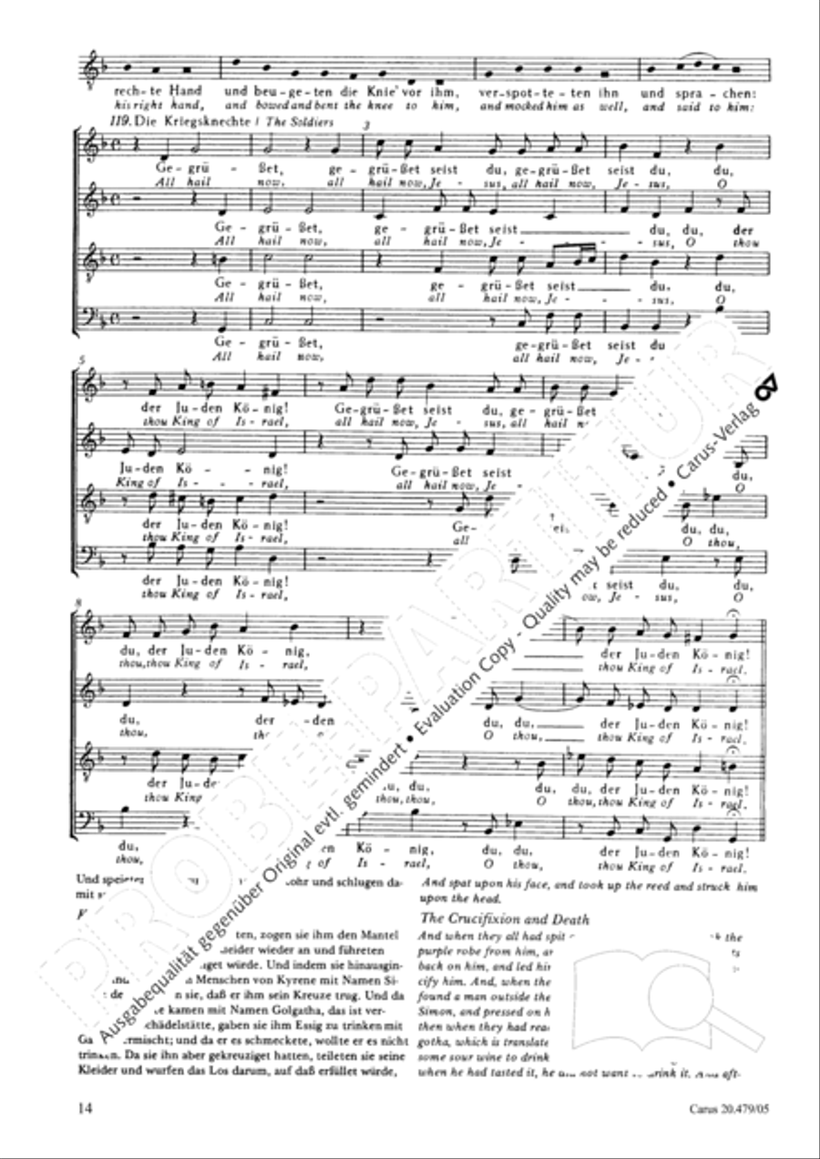 St. Matthew Passion (Matthaus-Passion) 4-Part scores gallery preview page 15