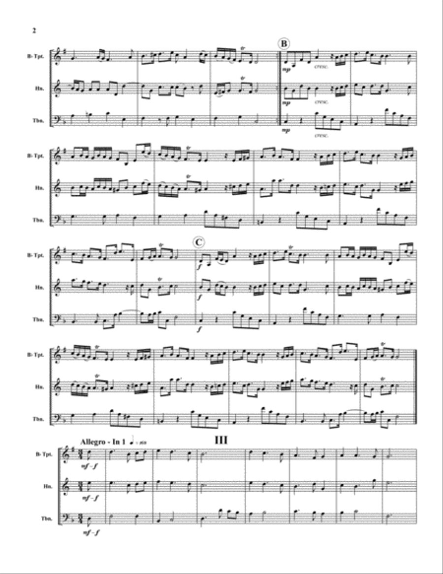 Trio Sonata Trio Sonata Brass Trio scores gallery preview page 2
