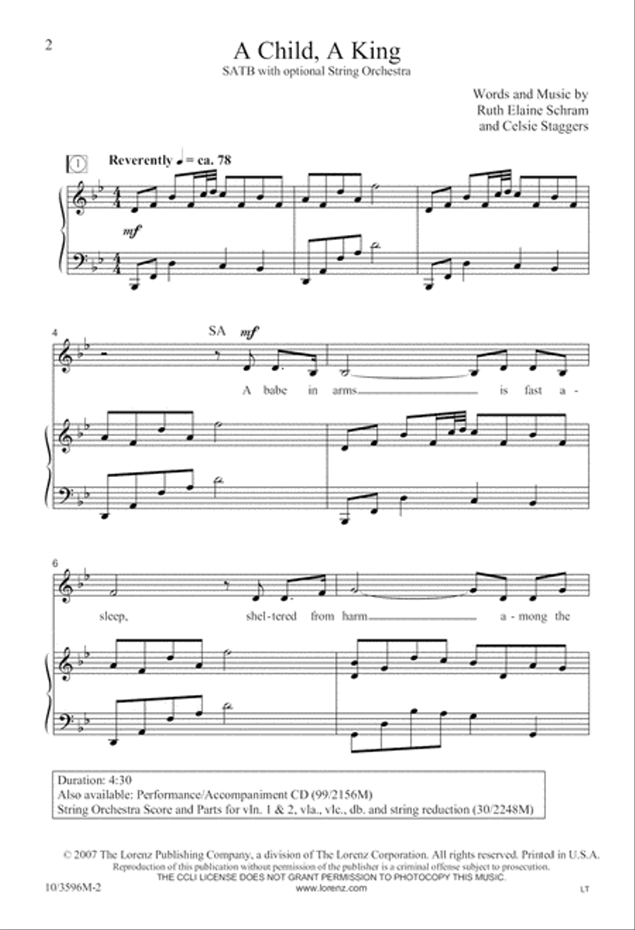 A Child, A King 4-Part scores gallery preview page 3