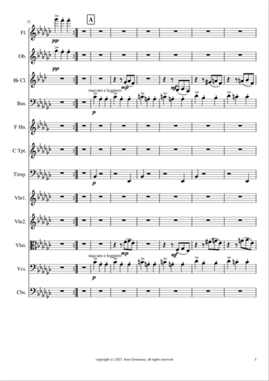 Brahms Scherzo, opus 4, for Orchestra Full Orchestra scores gallery preview page 6