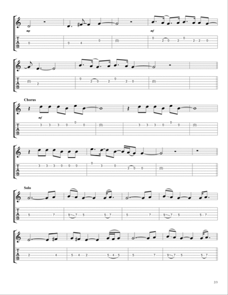 Cherry Electric Guitar scores gallery preview page 3