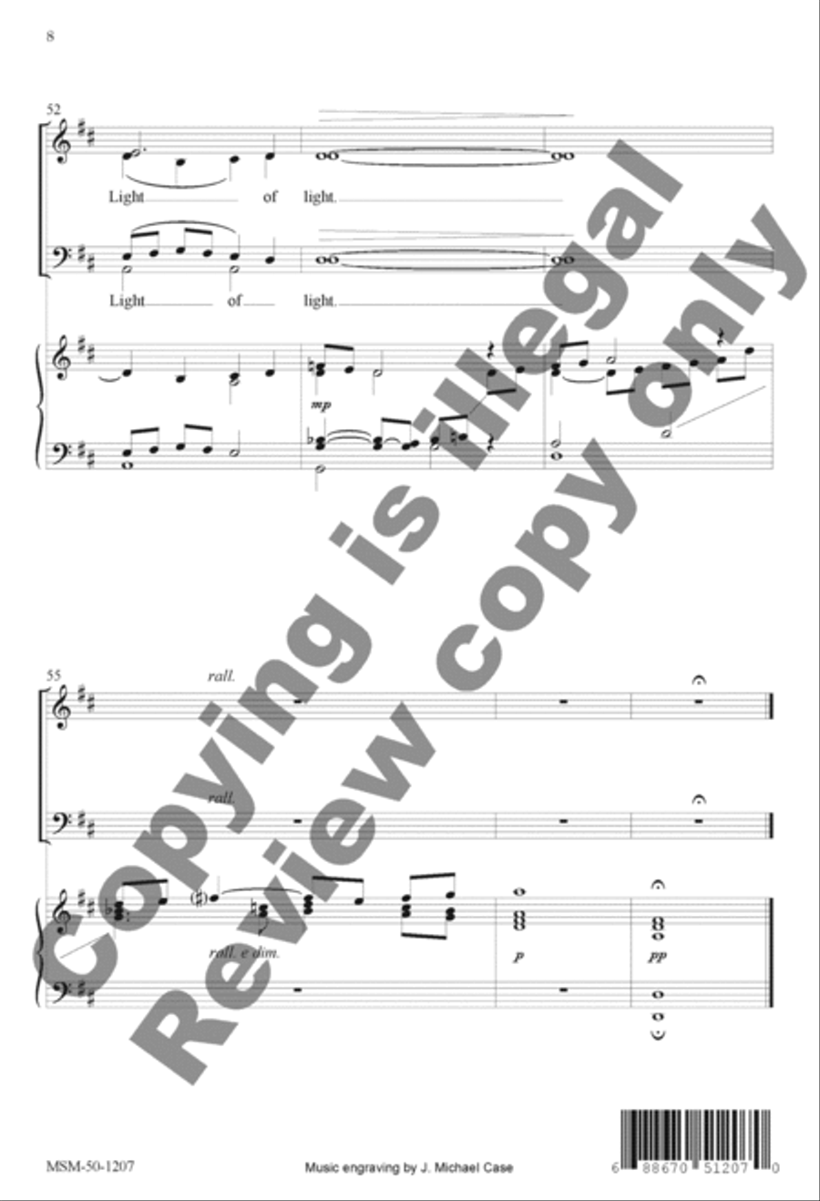 Candle Carol (Choral Score) image number null