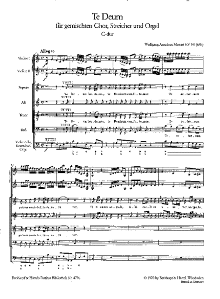 Te Deum in C major K. 141 (66b)