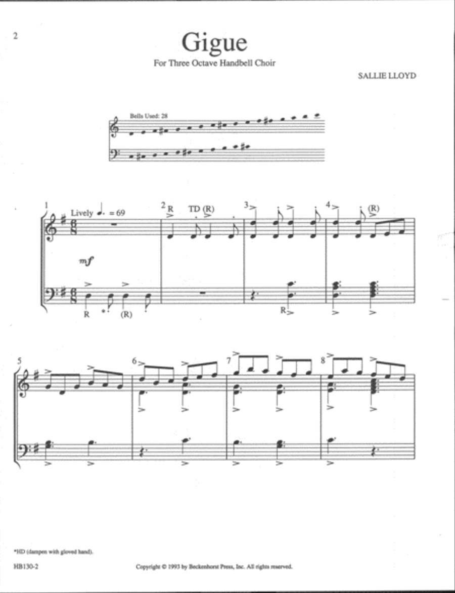 Gigue - Lloyd Gigue - Lloyd 3-Octaves scores gallery preview page 2