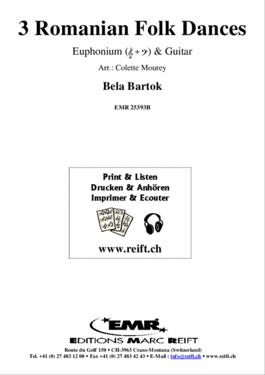 3 Romanian Folk Dances Euphonium scores gallery preview page 2