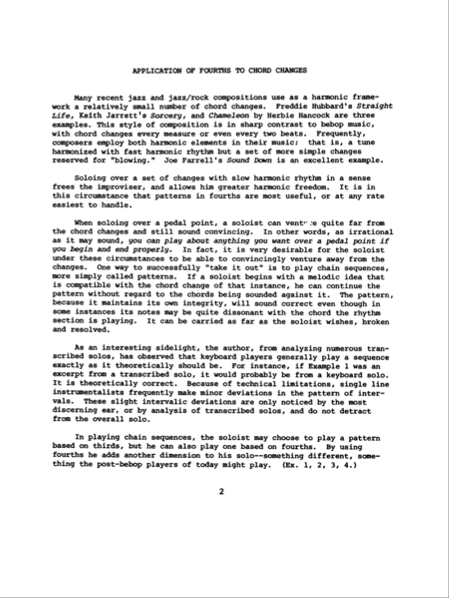 Technique Development in Fourths for Jazz Improvisation Collection / Songbook scores gallery preview page 4