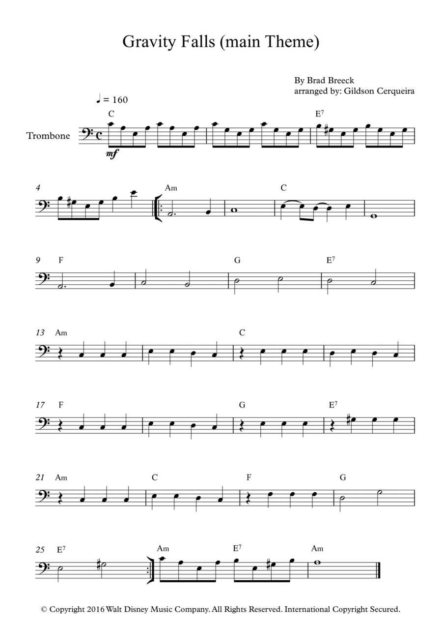 Gravity falls trombone top