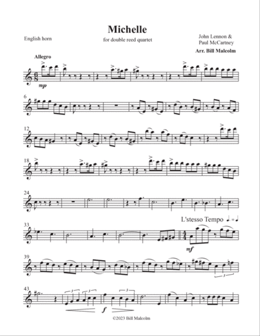 Michelle Woodwind Ensemble scores gallery preview page 5