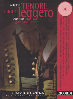Book cover for Cantolopera - Arias for Light Lyric Tenor with Piano