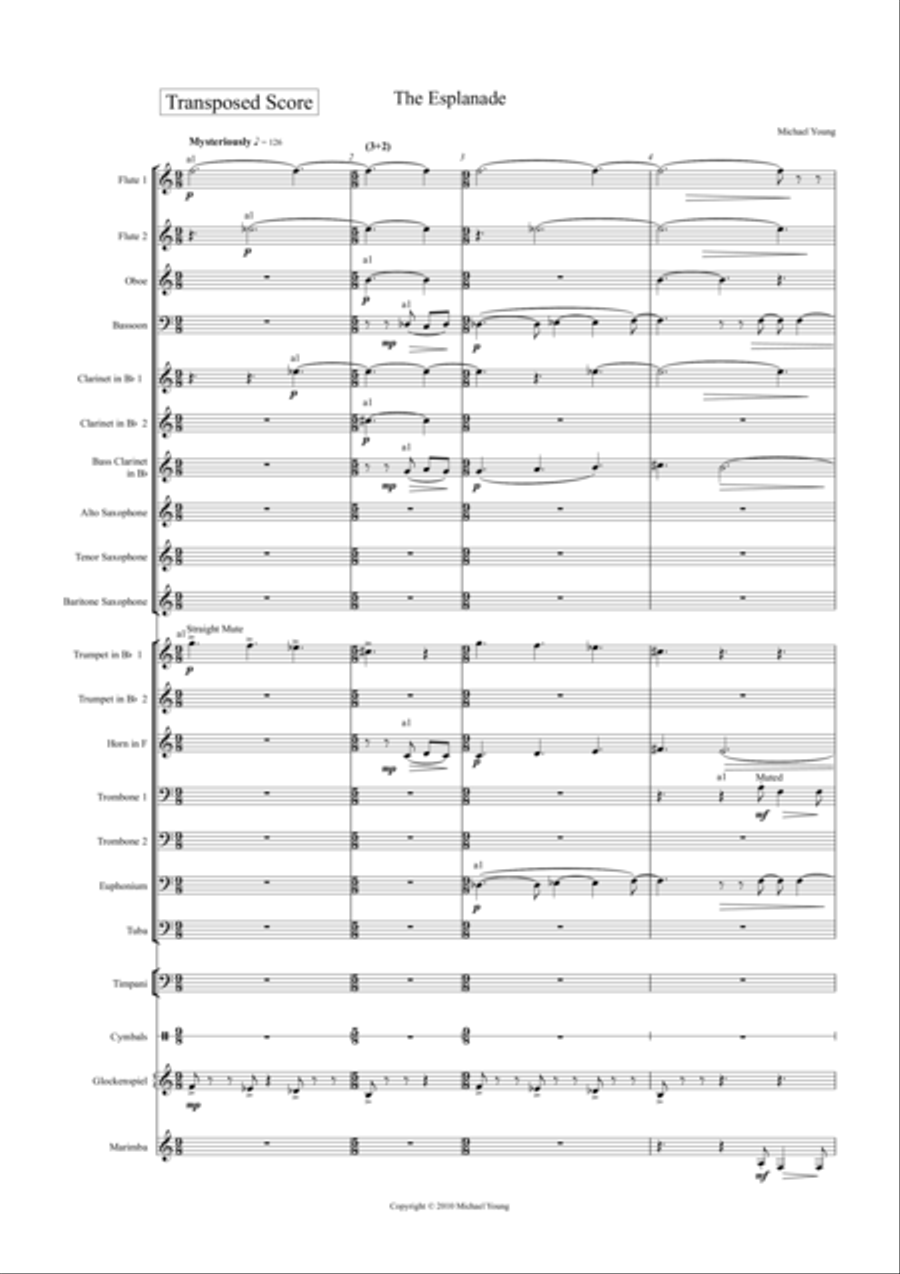 The Esplanade (Concert Band) - Score Concert Band scores gallery preview page 3
