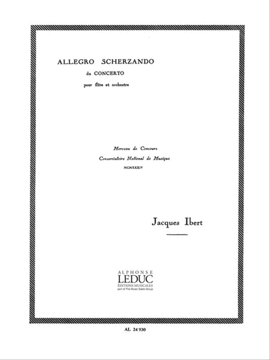 Allegro Scherzando (flute & Piano) Flute Solo scores gallery preview page 1