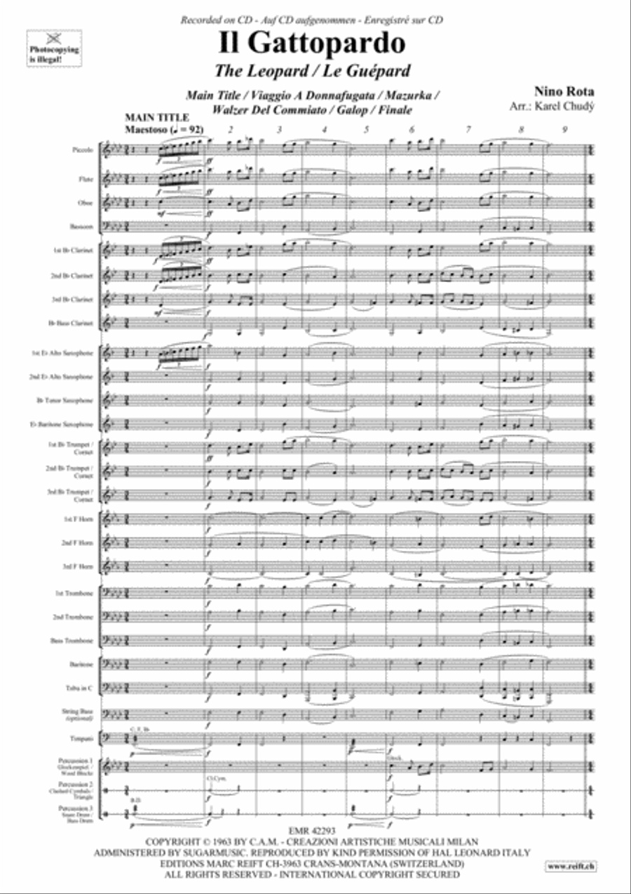 Il Gattopardo Concert Band scores gallery preview page 3