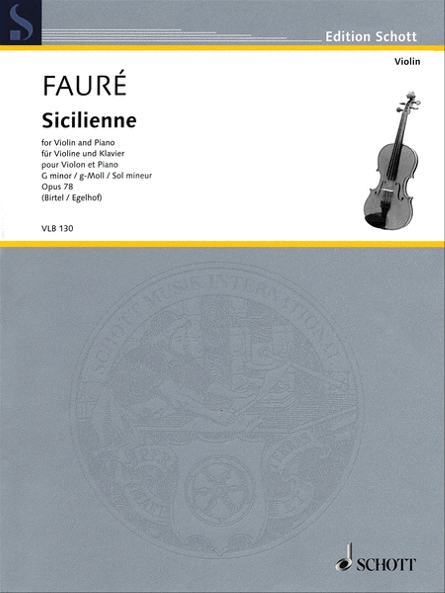 Sicilienne in G minor, Op. 78 Violin Solo scores gallery preview page 1