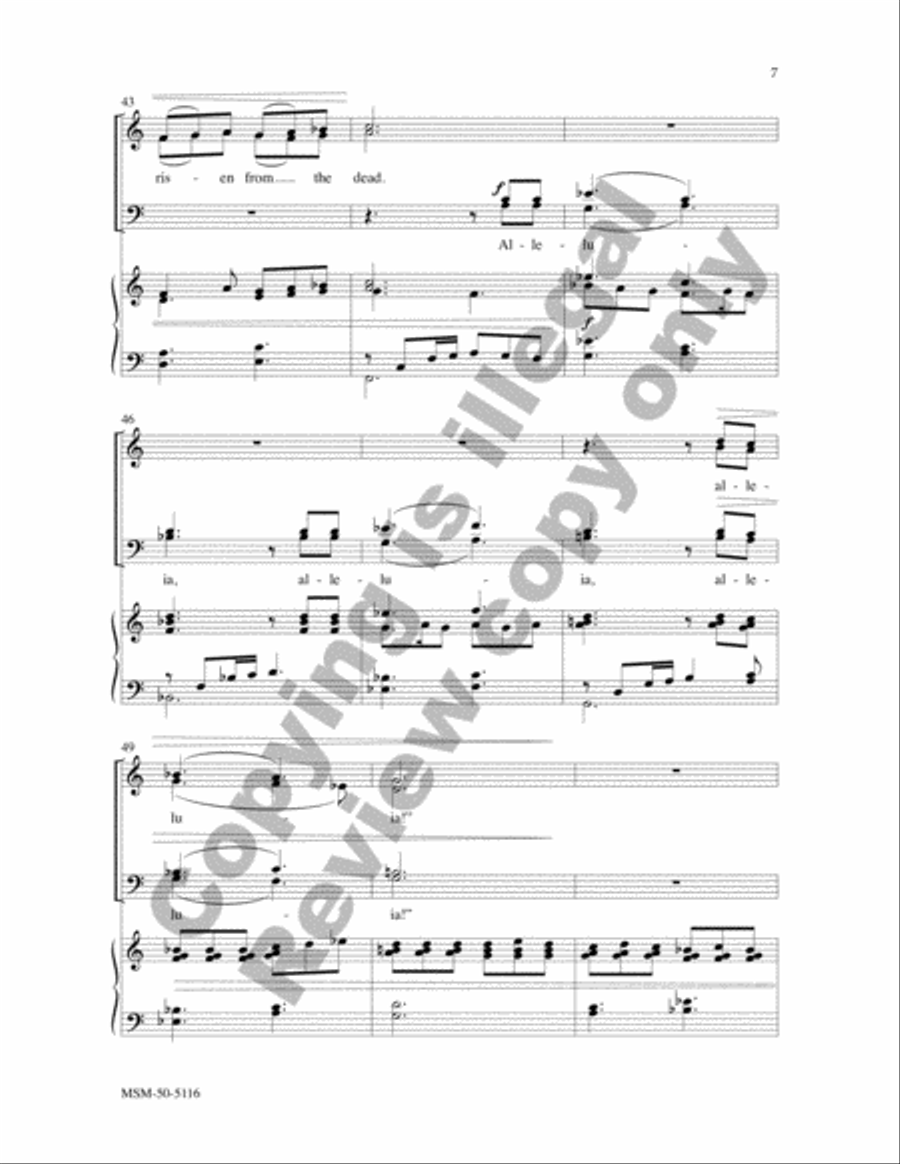 Rejoice, Rejoice This Easter Morn 4-Part scores gallery preview page 7