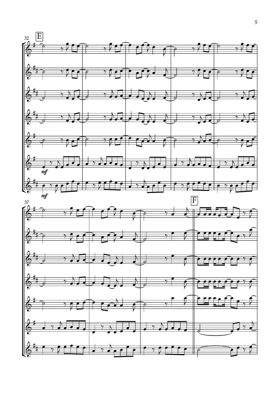 Flowers Woodwind Ensemble scores gallery preview page 5
