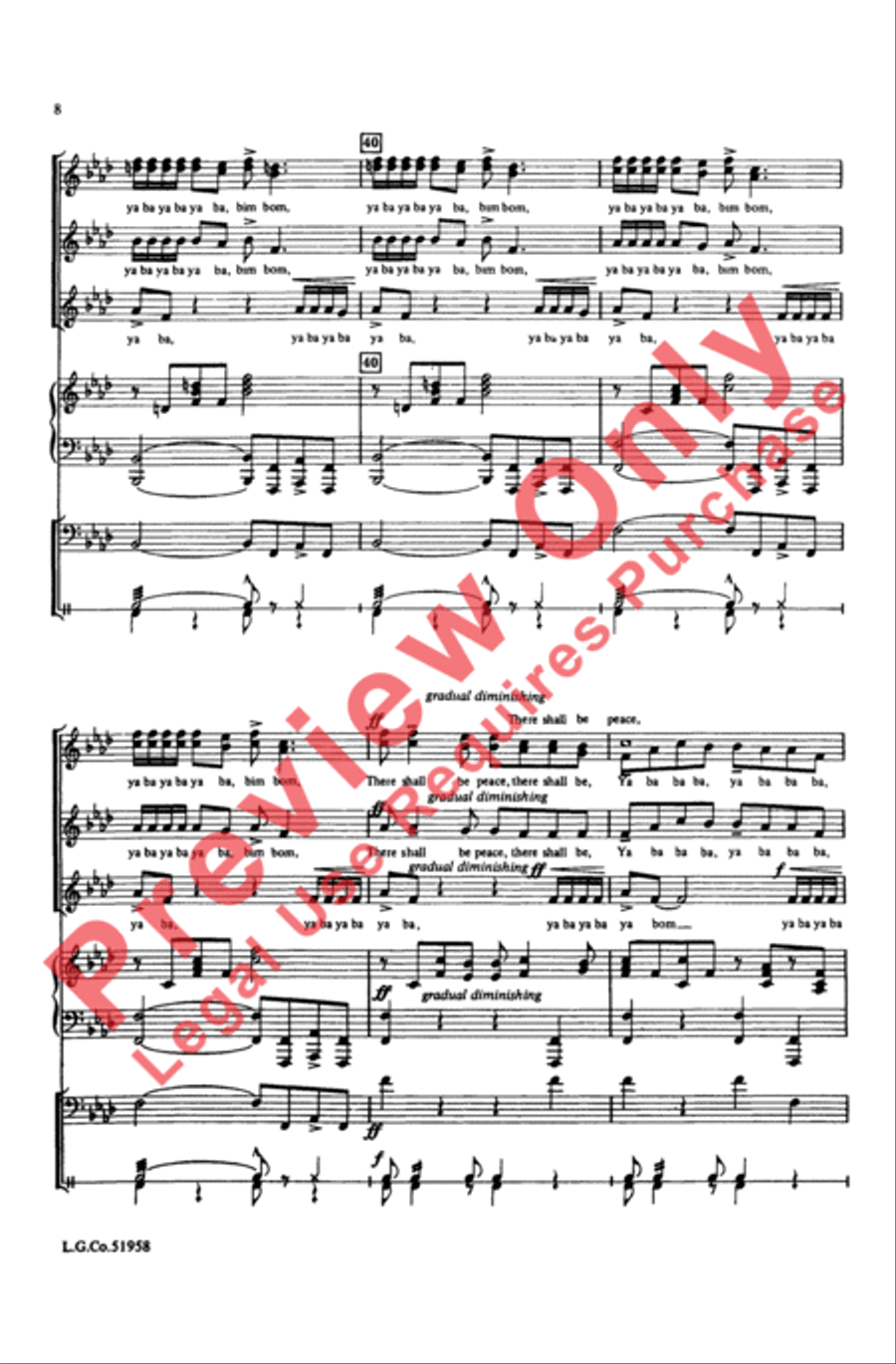 Ya Ba Bom Women's Choir scores gallery preview page 7